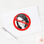Anti Lauren Boebert doorgestreept gezicht Ronde Sticker (Envelop)