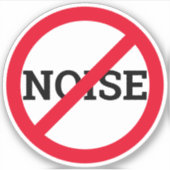 Anti Lawaai Sticker (Voorkant)