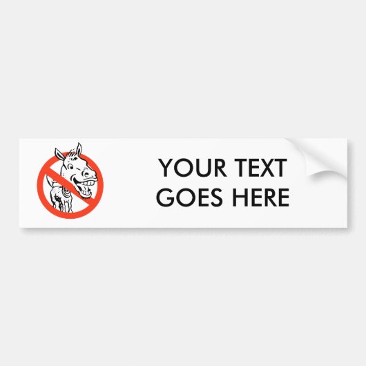 Anti-Liberaal / Anti-Democraat Bumpersticker (Voorkant)