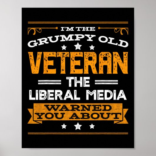 Anti Liberal Republican Conservative Grumpy Old Ma Poster (Voorkant)