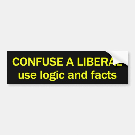 Anti-liberale Bumpersticker (Voorkant)