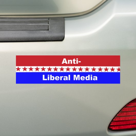 Anti-liberale media bumpersticker (Op auto)