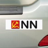 Anti-liberale media "Communist News Network" Bumpersticker (Op auto)