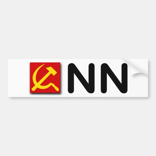 Anti-liberale media "Communist News Network" Bumpersticker (Voorkant)