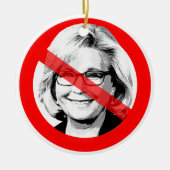 Anti Liz Cheney stak zijn gezicht over Keramisch Ornament (Voorkant)