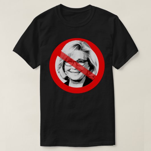 Anti Liz Cheney stak zijn gezicht over T-shirt (Design voorkant)