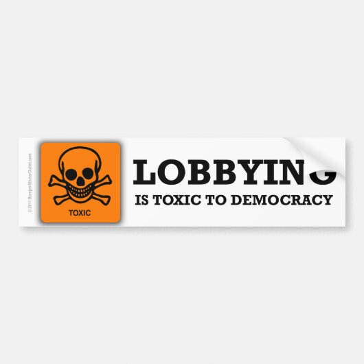 Anti-lobbying bumpersticker (Voorkant)