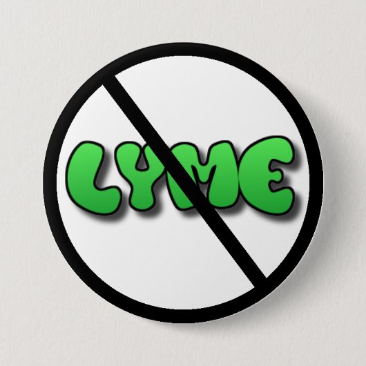 Anti-Lyme-ziekteknop Ronde Button 7,6 Cm (Voorkant)