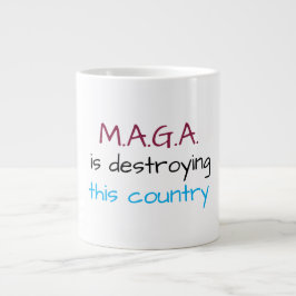 Anti-MAGA-boodschap Grote Koffiekop