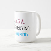 Anti-MAGA-boodschap Koffiemok (Voorkant rechts)