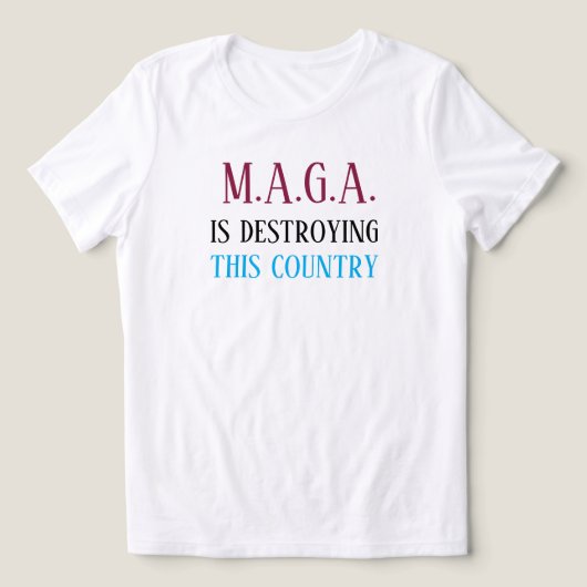 Anti-MAGA-boodschap Tri-Blend Shirt (Design voorkant)