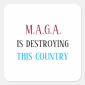 Anti-MAGA-boodschap Vierkante Sticker (Voorkant)