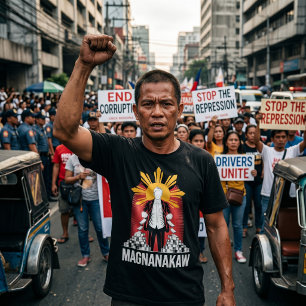 Anti Marcos Filipijnse Corruptie Protest T-shirt
