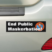 Anti-maskeropdrachten - openbare eindmaskerbatie bumpersticker (Op auto)
