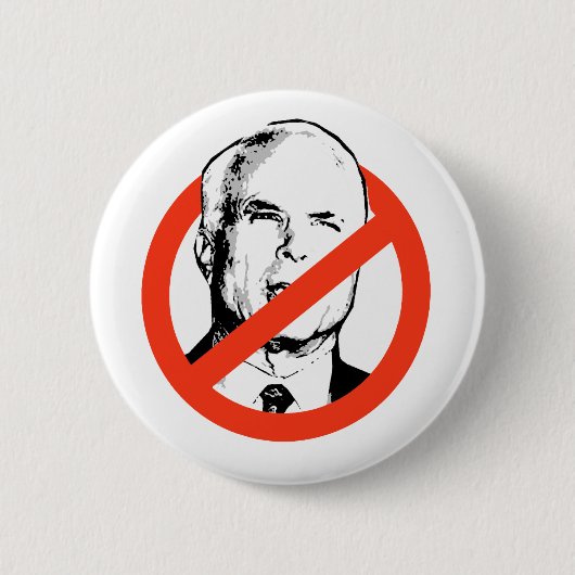 Anti-McCain-Button Ronde Button 5,7 Cm (Voorkant)