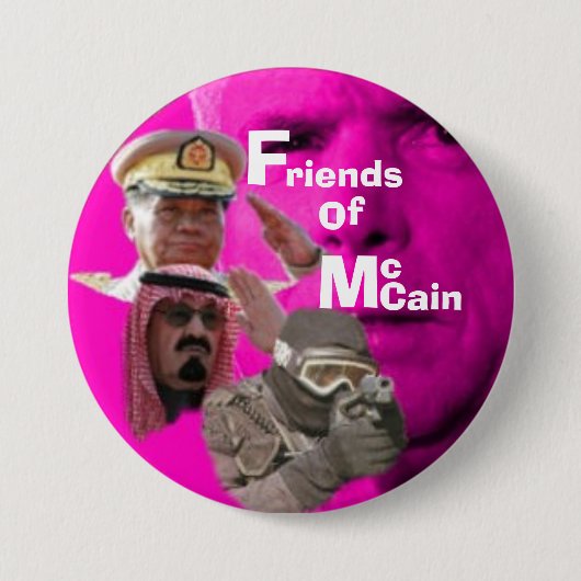Anti-McCain Button... Ronde Button 7,6 Cm (Voorkant)