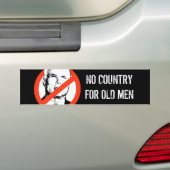 Anti-McCain: geen land voor oude mannen-Bumperstic Bumpersticker (Op auto)