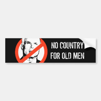 Anti-McCain: geen land voor oude mannen-Bumperstic Bumpersticker