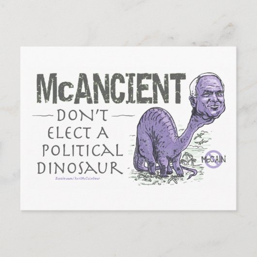 Anti-McCain McAncient Briefkaart (Voorkant)