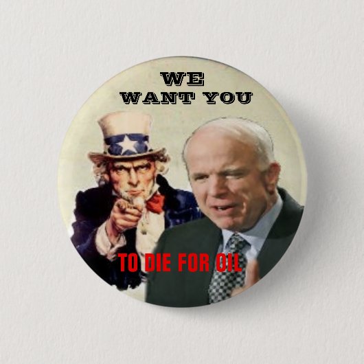 Anti-McCain/oom Sam Button (Voorkant)