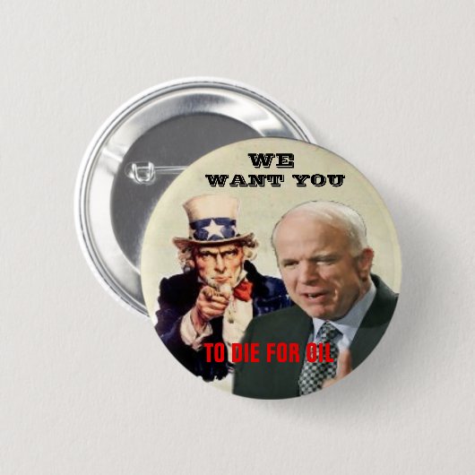 Anti-McCain/oom Sam Button (Voorkant /achterkant)