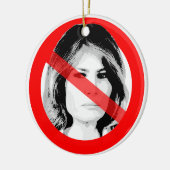 Anti Melania Trump stak zijn gezicht uit Keramisch Ornament (Links)