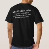 Anti-Merk Logo's Definitie Anti-Consumentisme T-shirt (Achterkant)