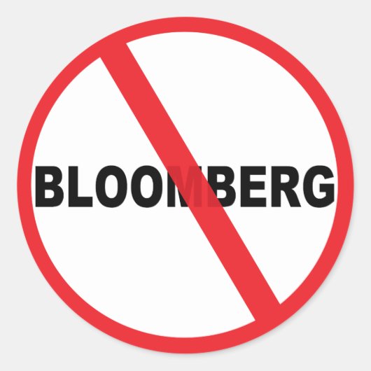 Anti Mike Bloomberg Ronde Sticker (Voorkant)