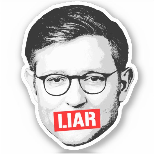 Anti Mike Johnson Liar Sticker (Voorkant)