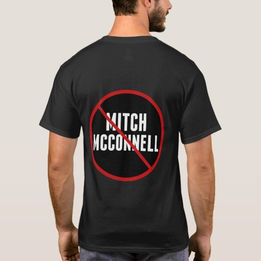 Anti-Mitch McConnell Red Strikethrough T-shirt (Achterkant)