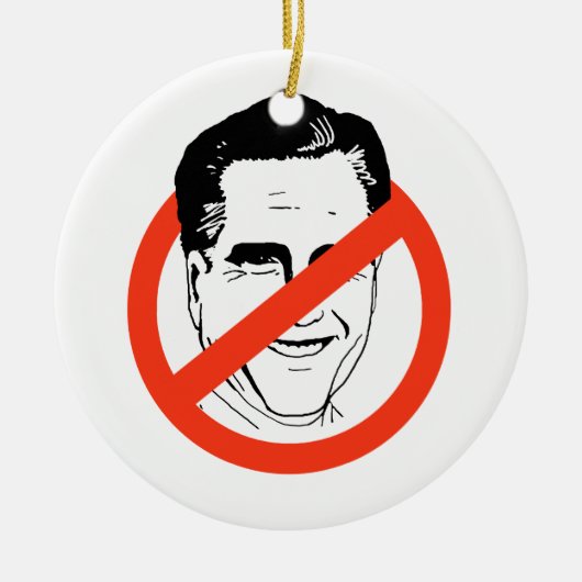 ANTI-MITT ROMNEY KERAMISCH ORNAMENT (Voorkant)