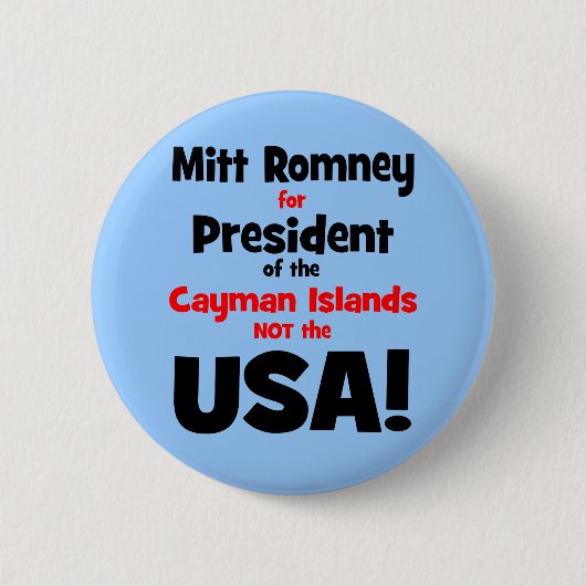 anti Mitt Romney Ronde Button 5,7 Cm (Voorkant)