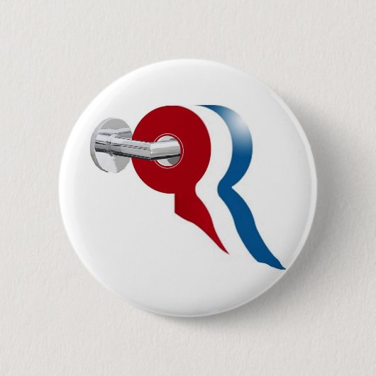 Anti Mitt Romney Ronde Button 5,7 Cm (Voorkant)