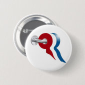 Anti Mitt Romney Ronde Button 5,7 Cm (Voorkant /achterkant)