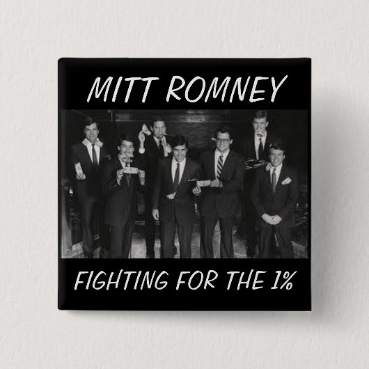 Anti-Mitt Romney-toets Vierkante Button 5,1 Cm (Voorkant)