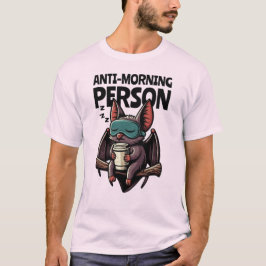 Anti-Morning Person – Bat with Sleep Mask T-shirt