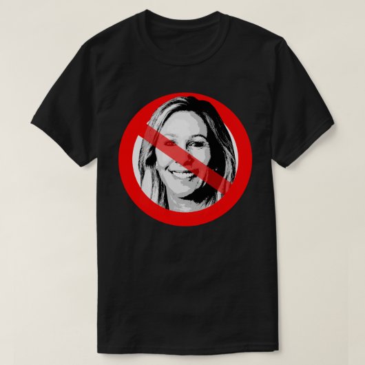 Anti MTG doorgestreept gezicht T-shirt (Design voorkant)