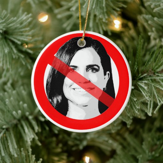 Anti Nancy Mace doorgestreept gezicht Keramisch Ornament (Boom)