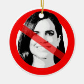 Anti Nancy Mace doorgestreept gezicht Keramisch Ornament (Voorkant)