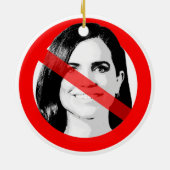 Anti Nancy Mace doorgestreept gezicht Keramisch Ornament (Achterkant)