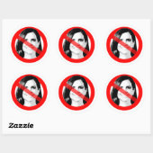 Anti Nancy Mace doorgestreept gezicht Ronde Sticker (Vel)