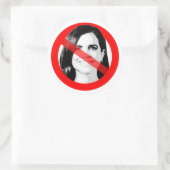 Anti Nancy Mace doorgestreept gezicht Ronde Sticker (Tas)