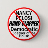 Anti-Nancy Pelosi Hand Clapper Humor Ronde Button 5,7 Cm (Voorkant)