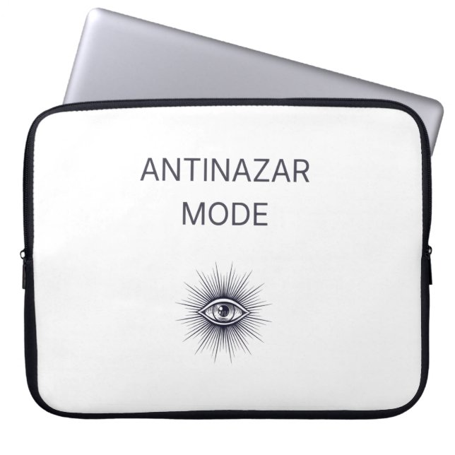 Anti Nazar Evil Eye Minimal Aesthetic Laptop Sleev Sleeve (Voorkant)