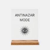 Anti Nazar Modus Acryl Bord – Bescherming tegen he (Voorkant)