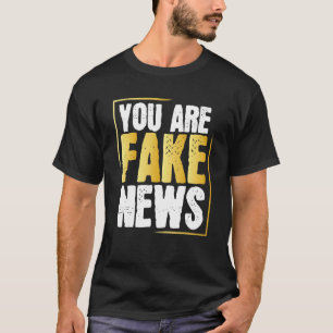 Anti nep politieke humor Fakenews citeert Gezegde T-shirt