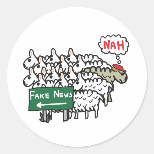 Anti nepnieuws ronde sticker (Voorkant)