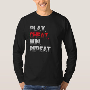 Anti New England Speel Cheat Win Herhaal T-shirt