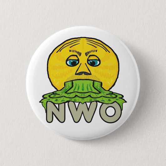 Anti-nieuwe wereldorde ronde button 5,7 cm (Voorkant)