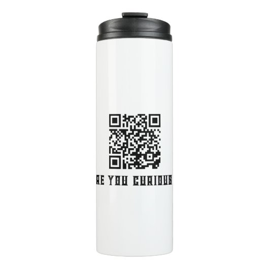Anti-Nosy People QR-code | grappig Thermosbeker (Voorkant)